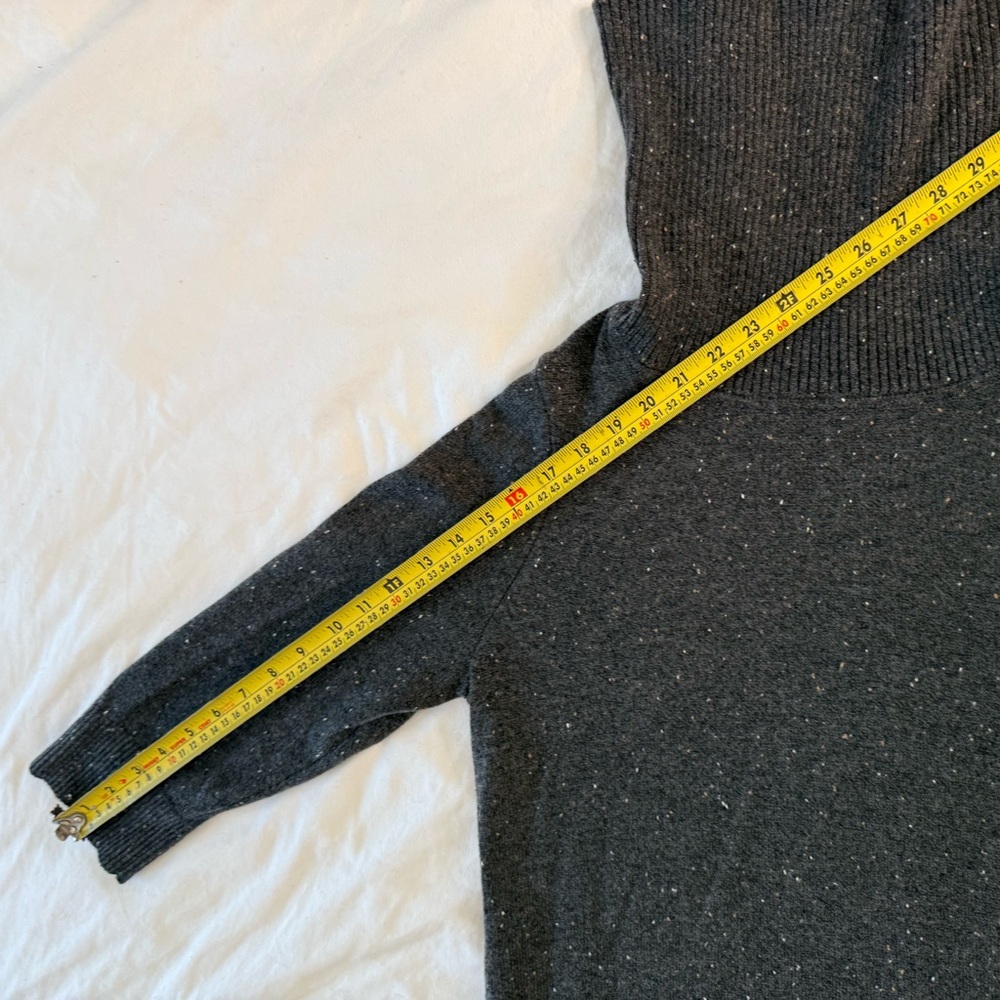 Talbots 1X Charcoal Speckled Knit Turtleneck Sweater Dress Stretch - Picture 10 of 12
